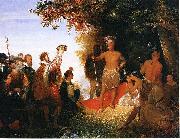 John Gadsby Chapman Coronation of Powhatan china oil painting artist